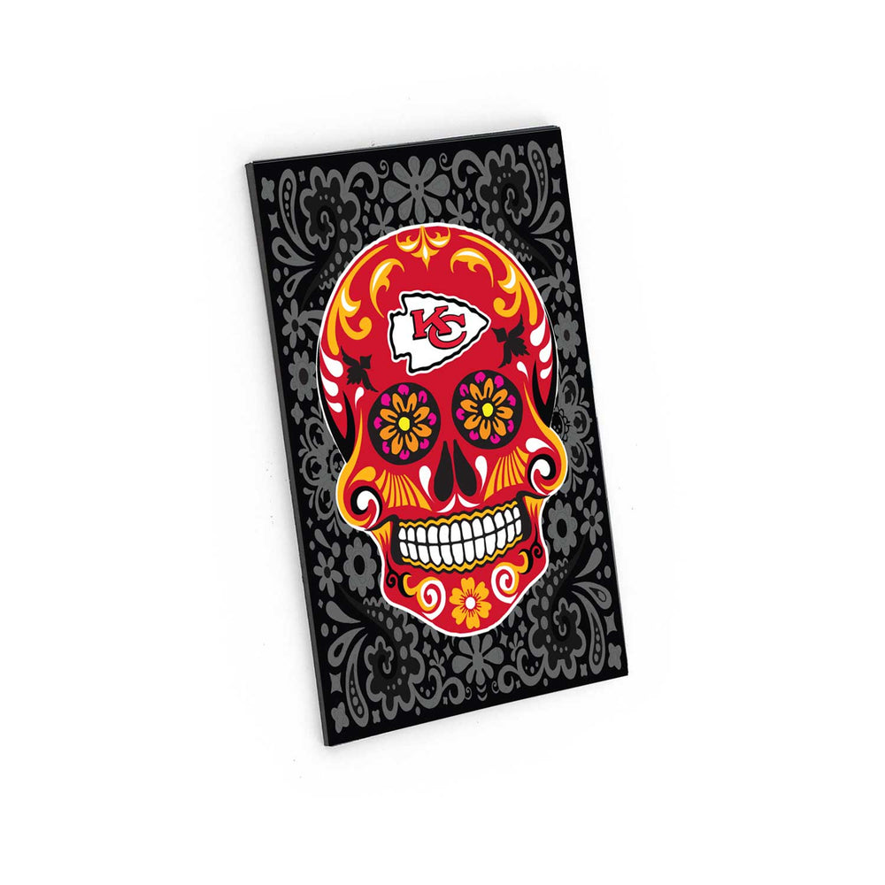 WHOLESALE KANSAS CITY CHIEFS SUGAR SKULL PATTERN MAGNET