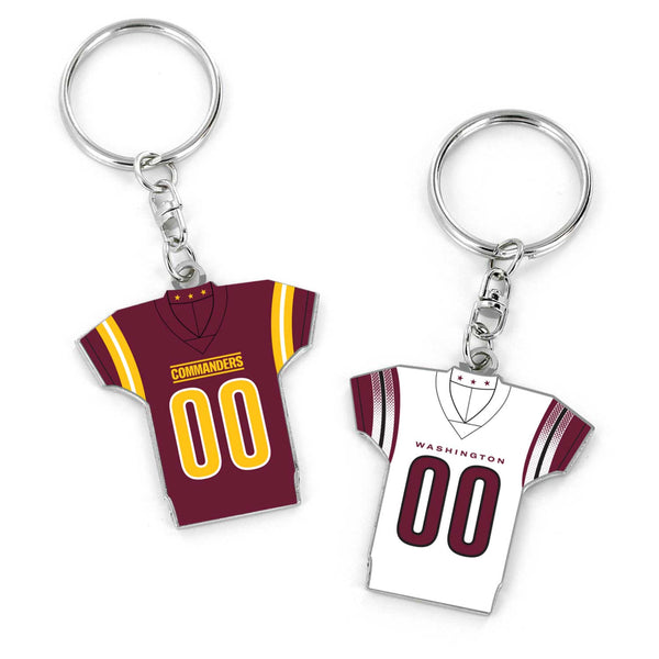 WASHINGTON COMMANDERS REVERSIBLE HOME/AWAY JERSEY KEYCHAIN