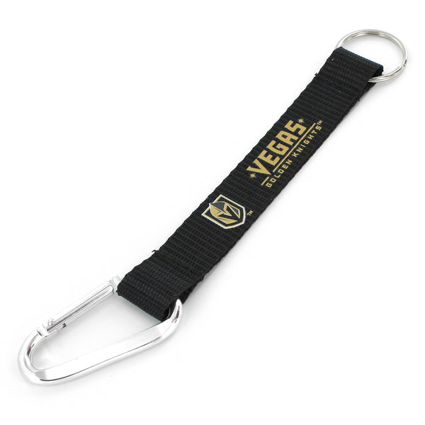 WHOLESALE LAS VEGAS GOLDEN KNIGHTS (BLACK) CARABINER LANYARD KEYCHAIN