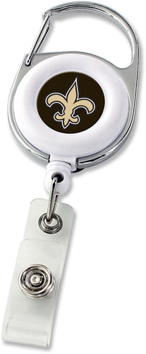 WHOLESALE NEW ORLEANS SAINTS DELUXE CLIP BADGE REEL