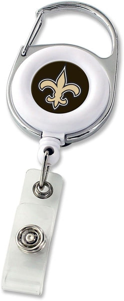 WHOLESALE NEW ORLEANS SAINTS DELUXE CLIP BADGE REEL