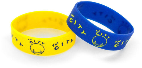 WHOLESALE GOLDEN STATE WARRIORS "THE CITY" WIDE RUBBER BRACELETS
