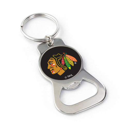 CHICAGO BLACKHAWKS BOTTLE OPENER KEYCHAIN PRIM.LOGO