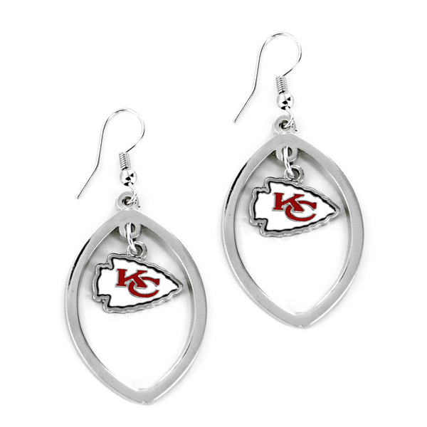 WHOLESALE KANSAS CITY CHIEFS FOOTBALL CUTOUT EARRING