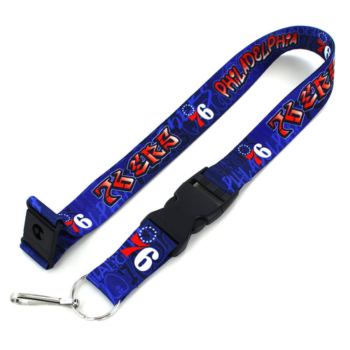 WHOLESALE PHILADELPHIA 76ERS GRAFFITI LANYARD
