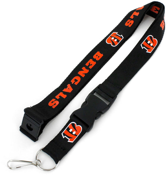 WHOLESALE CINCINNATI BENGALS (BLACK) TEAM LANYARD