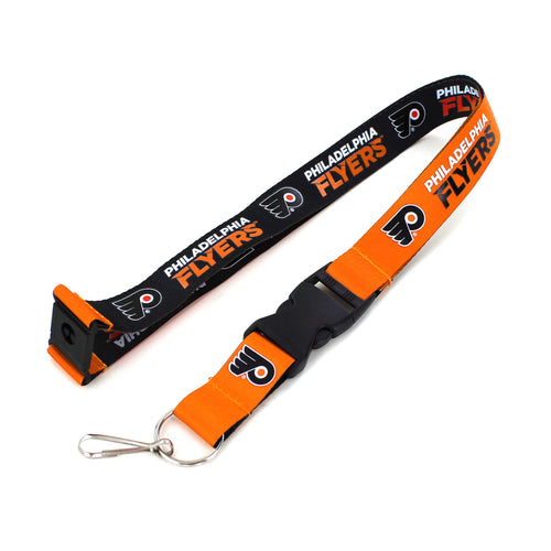 WHOLESALE PHILADELPHIA FLYERS (ORANGE/BLACK) REVERSIBLE LANYARD