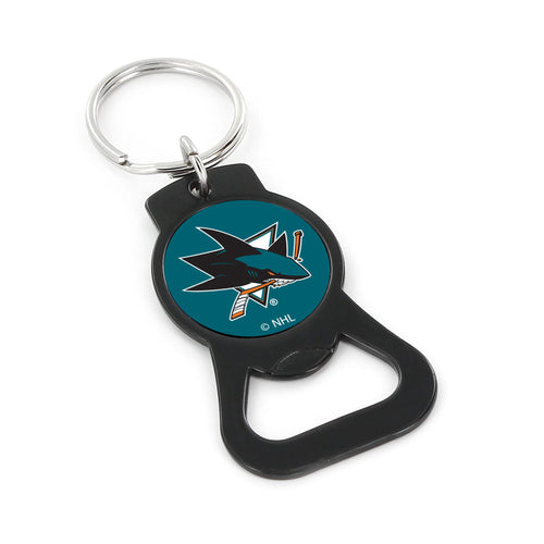 WHOLESALE SAN JOSE SHARKS (BLACK) BOTTLE OPENER KEYCHAIN