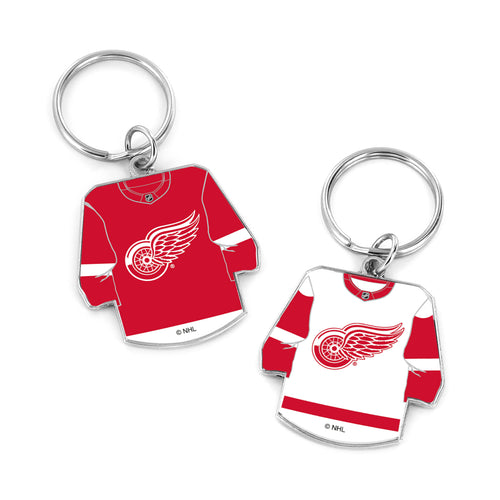WHOLESALE DETROIT RED WINGS REVERSIBLE HOME/AWAY JERSEY KEYCHAIN