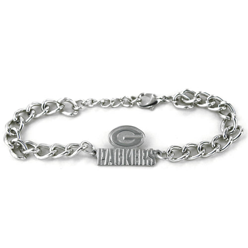 WHOLESALE GREEN BAY PACKERS CHAIN LINK LOGO BRACELET
