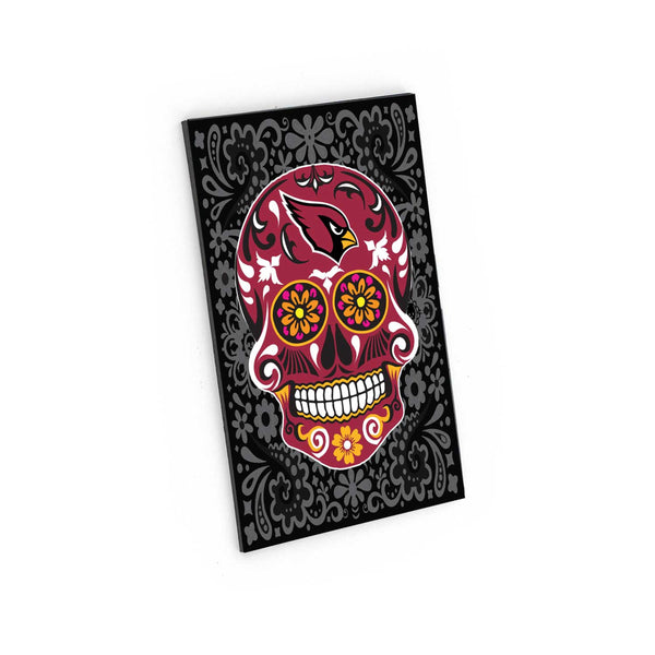 ARIZONA CARDINALS SUGAR SKULL PATTERN MAGNET