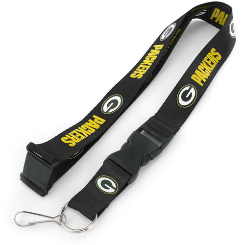 WHOLESALE GREEN BAY PACKERS (BLACK) TEAM LANYARD