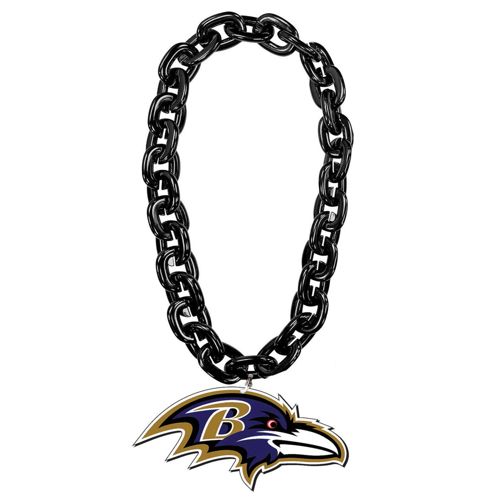 WHOLESALE BALTIMORE RAVENS HEAD (BLACK) FAN CHAIN