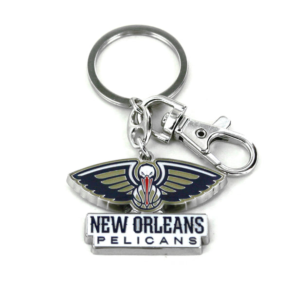 WHOLESALE NEW ORLEANS PELICANS TEAM LOGO HEAVYWEIGHT KEYCHAIN