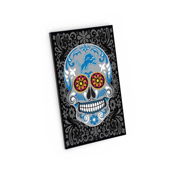 WHOLESALE DETROIT LIONS SUGAR SKULL PATTERN MAGNET