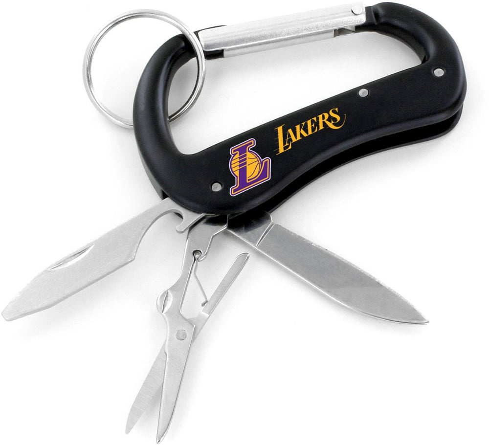 WHOLESALE LOS ANGELES LAKERS CARABINER MULTI TOOL KEYCHAIN (SP)