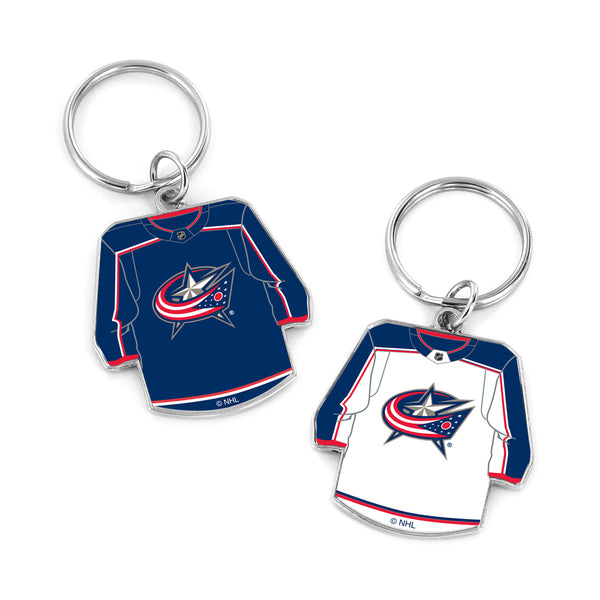 WHOLESALE COLUMBUS BLUE JACKETS REVERSIBLE HOME/AWAY JERSEY KEYCHAIN