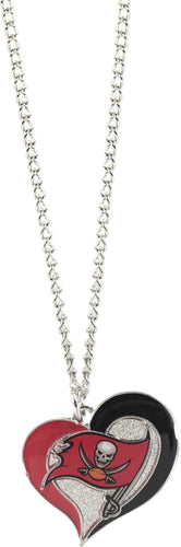 TAMPA BAY BUCCANEERS SWIRL HEART NECKLACE