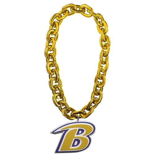 WHOLESALE BALTIMORE RAVENS B LOGO (GOLD) FAN CHAIN
