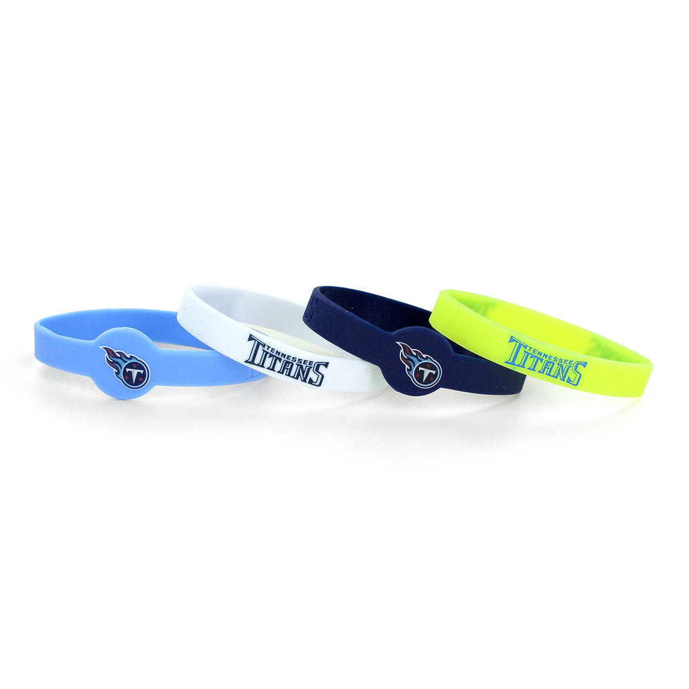 WHOLESALE TENNESSEE TITANS SILICONE BRACELETS (4-PACK)