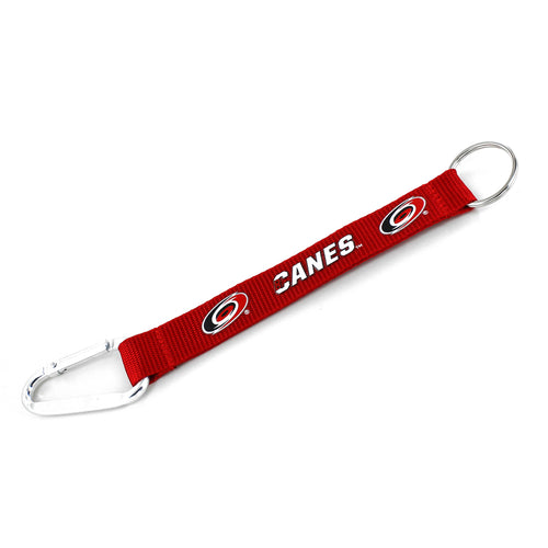 WHOLESALE CAROLINA HURRICANES (RED) CARABINER LANYARD KEYCHAIN
