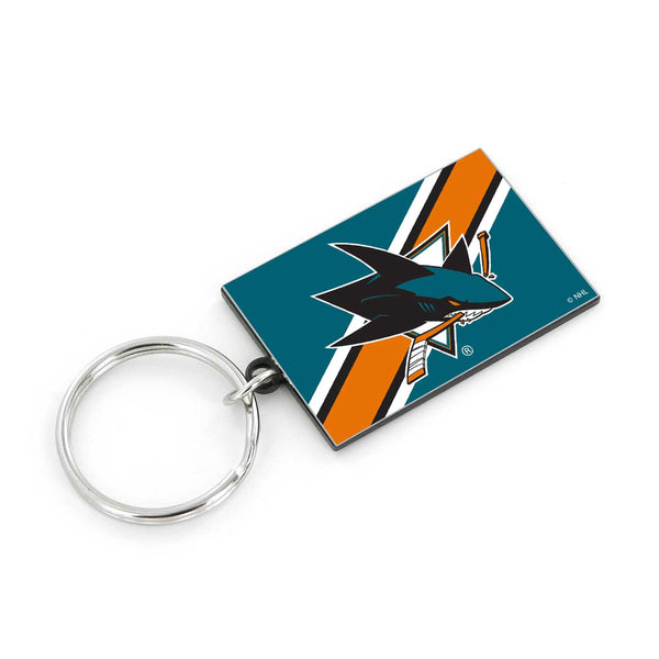 WHOLESALE SAN JOSE SHARKS STRIPED KEYCHAIN