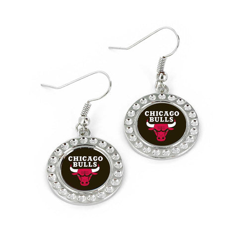 CHICAGO BULLS DIMPLE EARRINGS (FJ-1080)