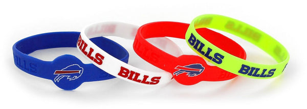 BUFFALO BILLS SILICONE BRACELETS (4-PACK)