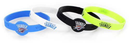 WHOLESALE OKLAHOMA CITY THUNDER SILICONE BRACELET 4-PACK