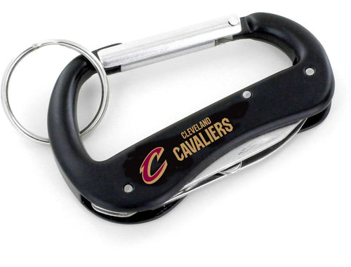 WHOLESALE CLEVELAND CAVALIERS CARABINER MULTI TOOL KEYCHAIN (SP)