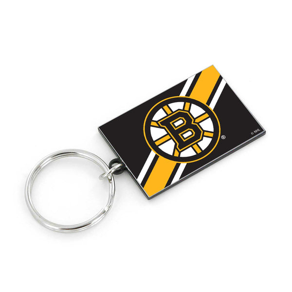 WHOLESALE BOSTON BRUINS STRIPED KEYCHAIN