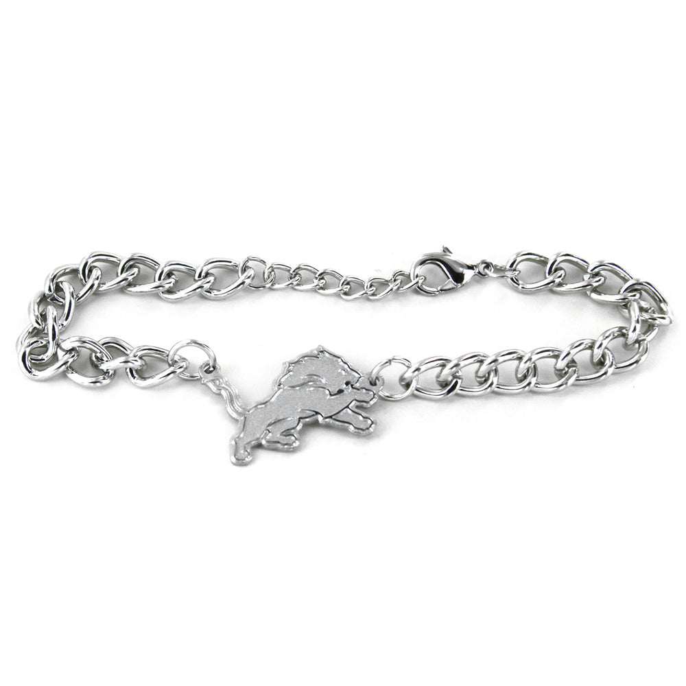 WHOLESALE DETROIT LIONS CHAIN LINK LOGO BRACELET