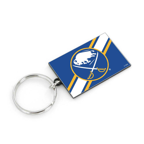 BUFFALO SABRES STRIPED KEYCHAIN