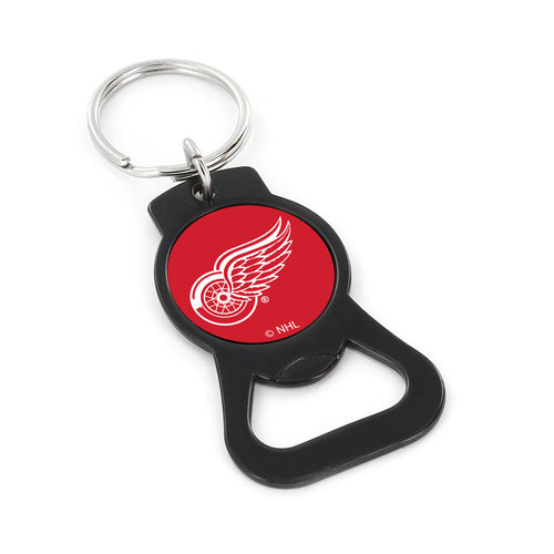 WHOLESALE DETROIT RED WINGS (BLACK) BOTTLE OPENER KEYCHAIN