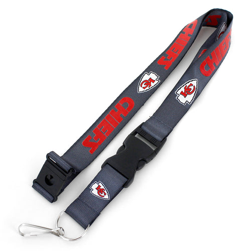 KANSAS CITY CHIEFS (CHARCOAL) TEAM LANYARD