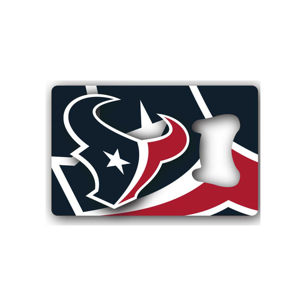 WHOLESALE HOUSTON TEXANS CREDIT CARD BOTTLE OPENER MAGNET