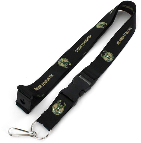 WHOLESALE MILWAUKEE BUCKS (BLACK) TEAM LANYARD