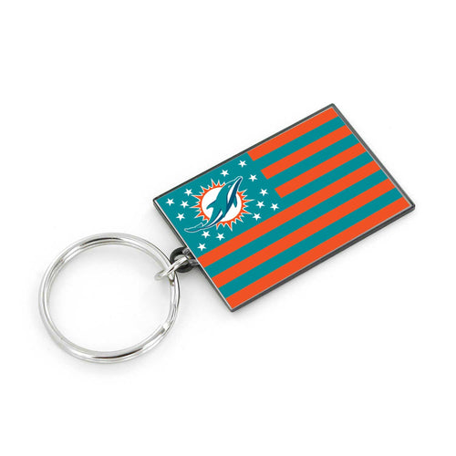 WHOLESALE MIAMI DOLPHINS AMERICANA FLAG KEYCHAIN