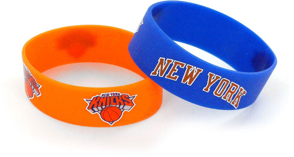 WHOLESALE NEW YORK KNICKS WIDE BRACELETS (2-PACK)