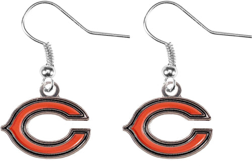 WHOLESALE CHICAGO BEARS LOGO DANGLER EARRINGS