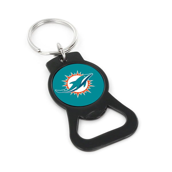 WHOLESALE MIAMI DOLPHINS (BLACK) BOTTLE OPENER KEYCHAIN