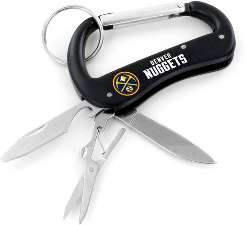WHOLESALE DENVER NUGGETS CARABINER MULTI TOOL KEYCHAIN (SP)
