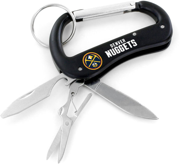 WHOLESALE DENVER NUGGETS CARABINER MULTI TOOL KEYCHAIN (SP)