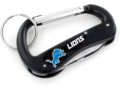 WHOLESALE DETROIT LIONS CARABINER MULTI TOOL KEYCHAIN (SP)