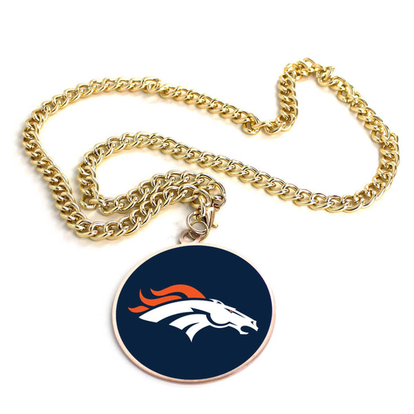 DENVER BRONCOS (GOLD) TEAM EMBLEM NECKLACE