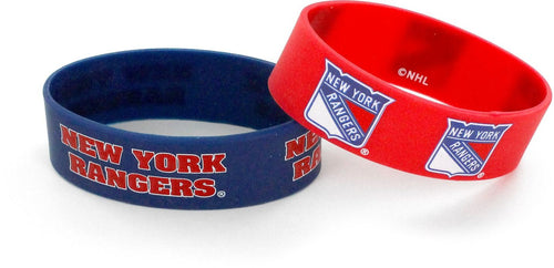 WHOLESALE NEW YORK RANGERS WIDE BRACELETS (2-PACK)