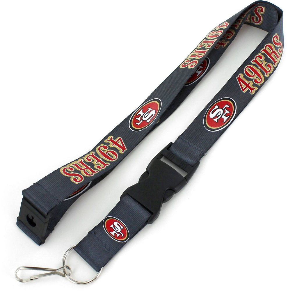 WHOLESALE SAN FRANCISCO 49ERS (CHARCOAL) TEAM LANYARD