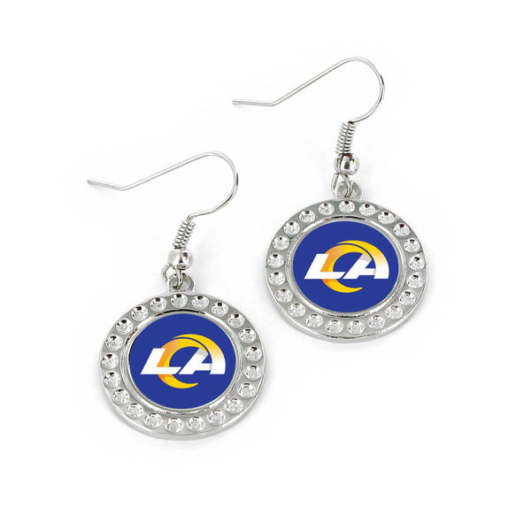 WHOLESALE LOS ANGELES RAMS DIMPLE EARRINGS (FJ-1080)