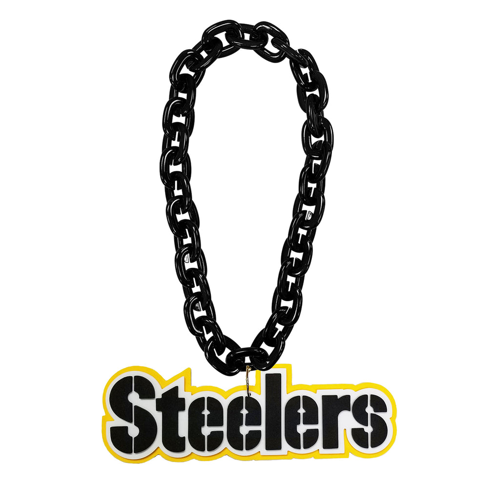 WHOLESALE PITTSBURGH STEELERS WORDMARK (BLACK) FAN CHAIN