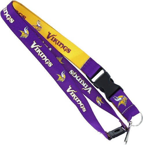 MINNESOTA VIKINGS (PURPLE/GOLD) REVERSIBLE LANYARD